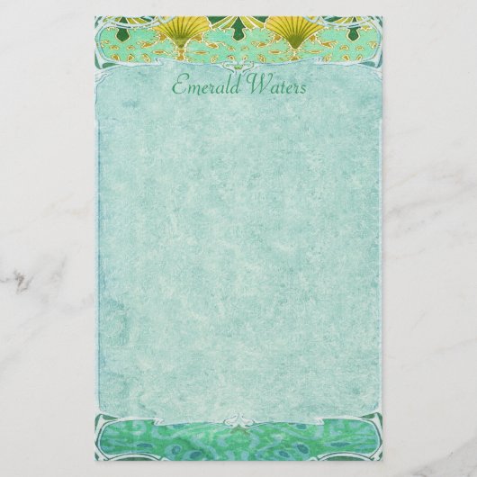 Les eaux vertes - papeterie de Nouveau d'art (Devant)