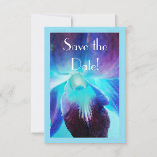 Les économies d'orchidée bleue le faire-part de