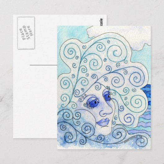 Les éléments - carte postale de l'eau (Devant / Derrière)