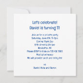 Les éléphants fêtent, invitation d'anniversaire de (Dos)