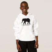 Les éléphants mis en danger Hanes badine le sweat (Devant entier)