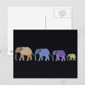 Les éléphants n'oublient jamais carte postale (Devant / Derrière)