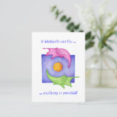 Les Éléphants Peuvent Voler ! Carte postale (Debout devant)