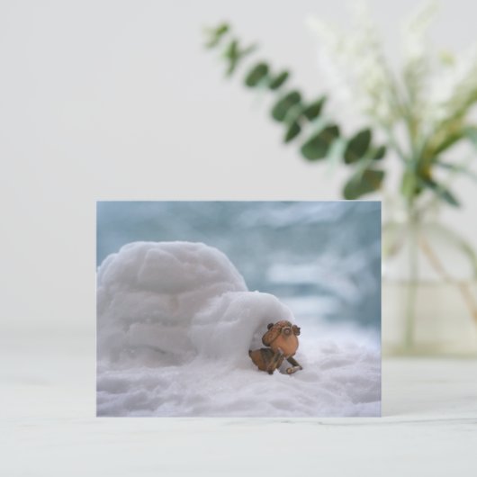 Les elfes d'Acorn jouent avec la carte postale hiv (Debout devant)