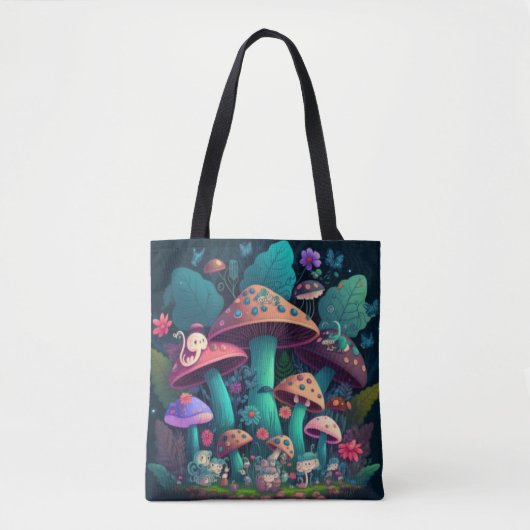Les elfes de champignons dans le sac fourre-tout (Devant)