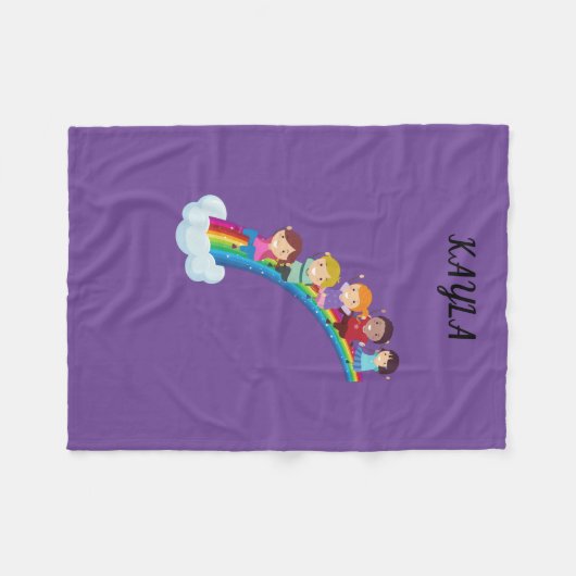 Les enfants arc-en-ciel polaire couverture personn (Devant (Horizontal))