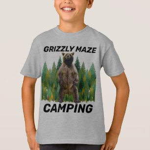 LES ENFANTS CAMPENT GRIZZLY MAZE BEAR T-SHIRTS