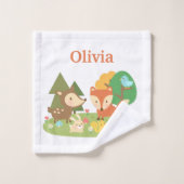 Les enfants d'animaux de région boisée ont (Gant de toilette)