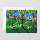 Les enfants jouent à la carte postale Red Rover (Devant / Derrière)