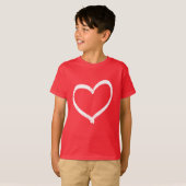 Les enfants mignons T-shirt de coeur de la Saint-V (Devant entier)
