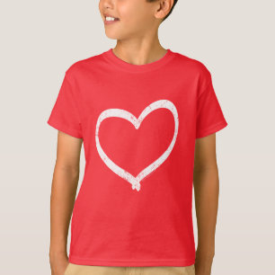 Les enfants mignons T-shirt de coeur de la Saint-V