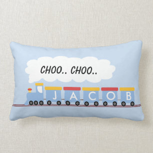Les enfants ont personnalisé le coussin de train