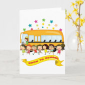 Les Enfants Reviennent À L'École Cartes De Voeux (Fleur jaune)