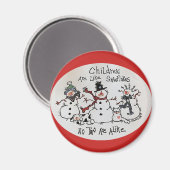 Les Enfants Sont Comme Un Aimant De Snowflakes (Recto/Verso)