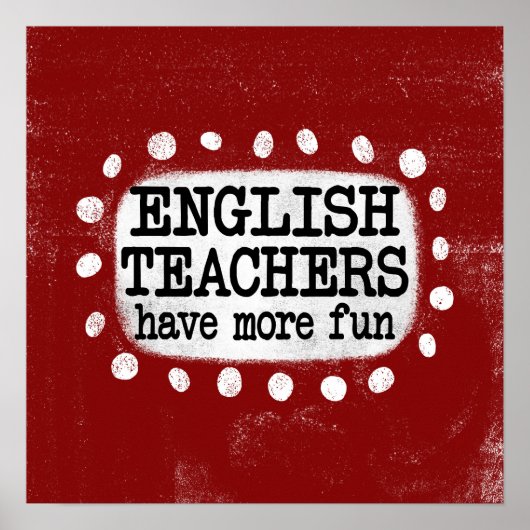 Les Enseignants Anglais Ont Plus Amusants Poster W (Devant)