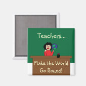 Les enseignants font du monde un aimant rond (Recto/Verso)