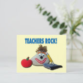 Les enseignants roulent ! Carte postale jaune (Debout devant)