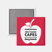 Les enseignants sont de vrais héros. Magnets de de (Recto/Verso)