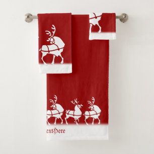 Les ensembles de serviette de Noël ont