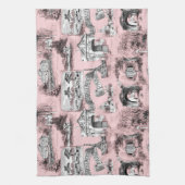 Les Environs de Paris ~ Dauphine Pink Theedoek (Verticaal)