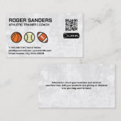 Les équipements sportifs | Carte de visite QR (Devant / Derrière)