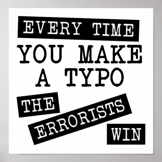 Les Erroristes Gagnent Affiche Drôle (Devant)