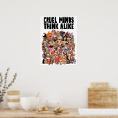 "LES ESPRITS CRUELS PENSENT DE MÊME" POSTER DE PRO (Cuisine)