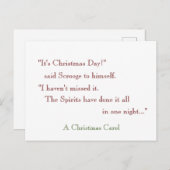 Les Esprits ont tout fait en une nuit ! Carte post (Devant / Derrière)