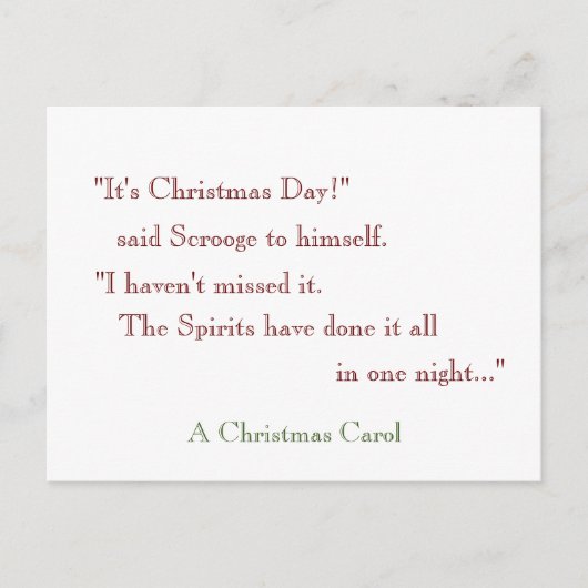 Les Esprits ont tout fait en une nuit ! Carte post (Devant)