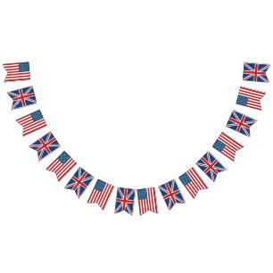 Les Etats-Unis et drapeaux d'Union Jack