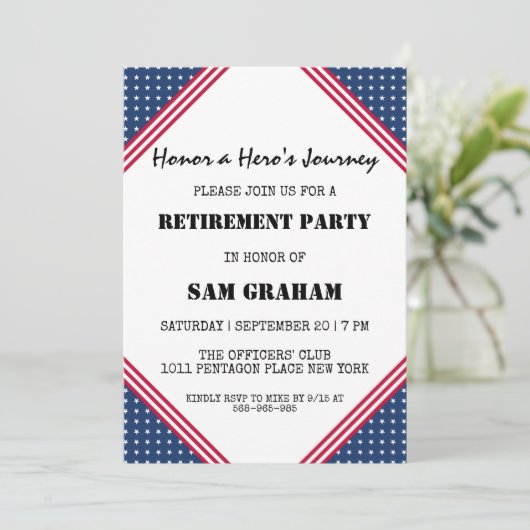 les états-unis lancent des invitations à la retrai (Debout devant)