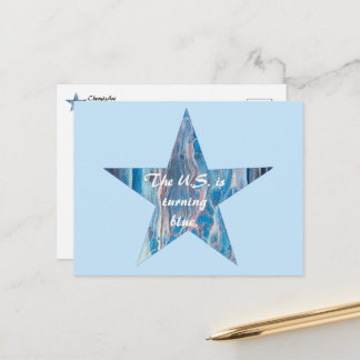 Les États-Unis virent au bleu, cartes postales éto