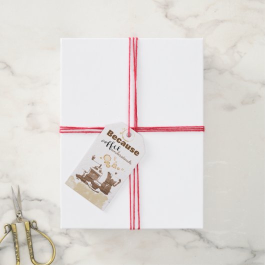 Les étiquettes cadeaux de Coffee-Lover (Avec de la ficelle)