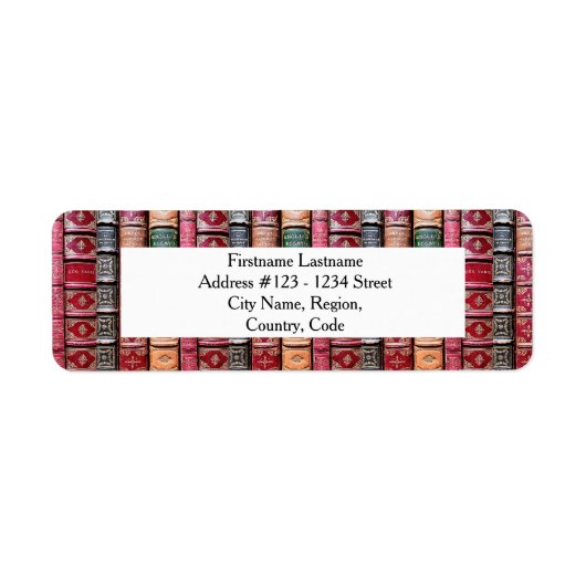 Les Étiquettes de adresse de Bibliophile (Devant)