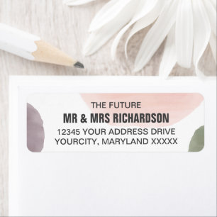 Les étiquettes de adresse de retour du mariage se