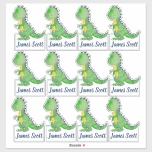 Les étiquettes de dinosaure des enfants
