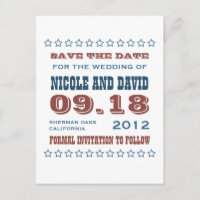 Les étoiles americana épousant le faire-part font