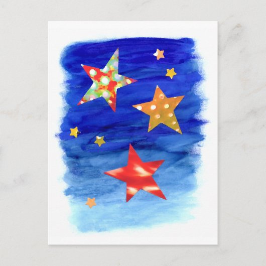 Les étoiles dans la carte postale lumineuse de (Devant)