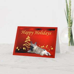 Les étoiles de la carte de Noël de Bulldog