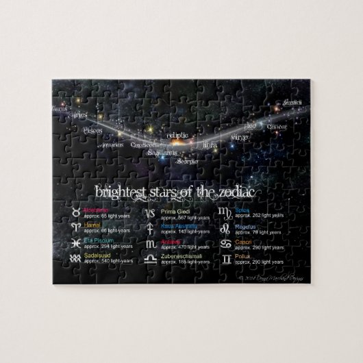 Les étoiles les plus brillantes du Puzzle du Zodia (Horizontal)