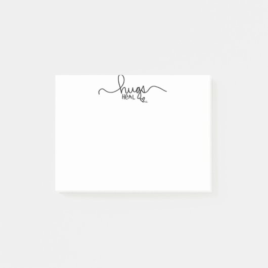Les étreintes guérissent des notes de post-it 4x6 (Devant)