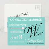 Les Faire-Part de Date de Couple Heureux (Devant / Derrière)