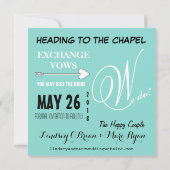 Les Faire-Part de Date de Mariage du Couple Heureu (Dos)