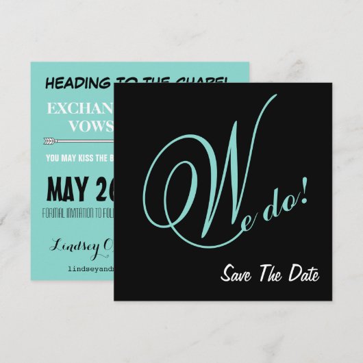 Les Faire-Part de Mariage Nous Sauvons les Dates (Devant / Derrière)