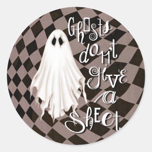 Les fantômes ne donnent pas de stickers ronds de f (Devant)