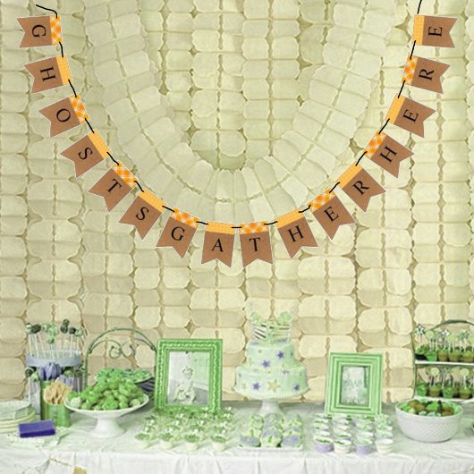 Les Fantômes se réunissent ici Bannière de la fête