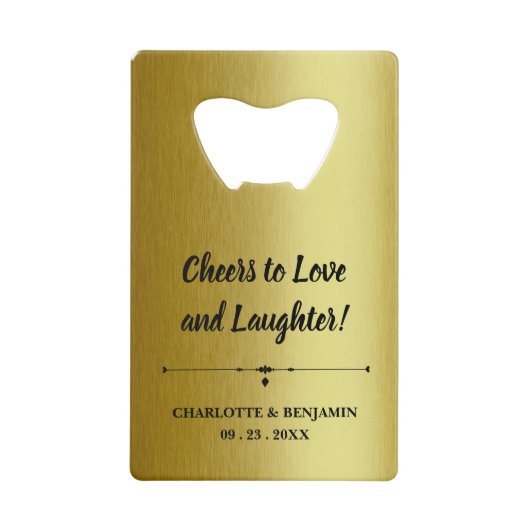 Les faveurs de mariage en or métallique (Devant)