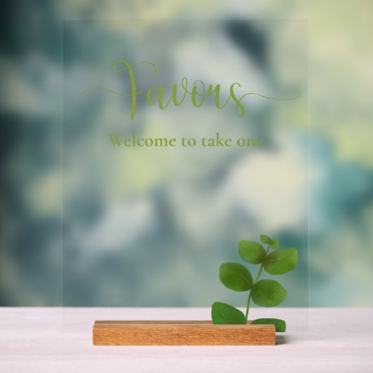 Les faveurs du mariage Green Chic (Neutre)