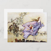 Les fées dans les arbres Carte postale (Devant / Derrière)
