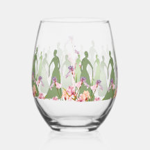 Les Femme 16 oz. Steelzen Wijnglas Pastel Design